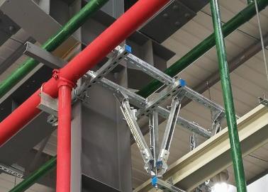 平江该抗震支架的整体式支吊架结构协调性好